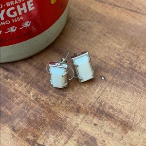 Kendra Scott white+ silver earrings